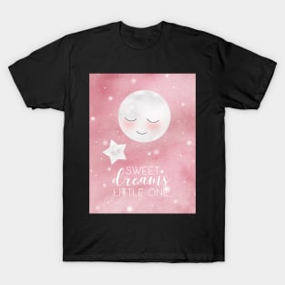 Pink Moon And Stars T-Shirt